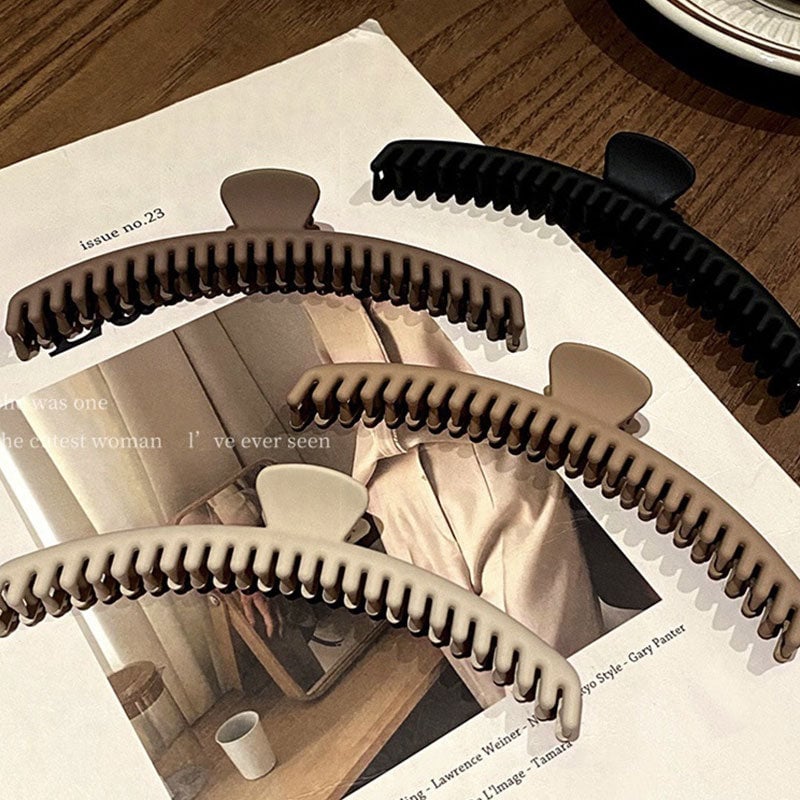 Elegant Frosted Gripper Hair Clips for Women