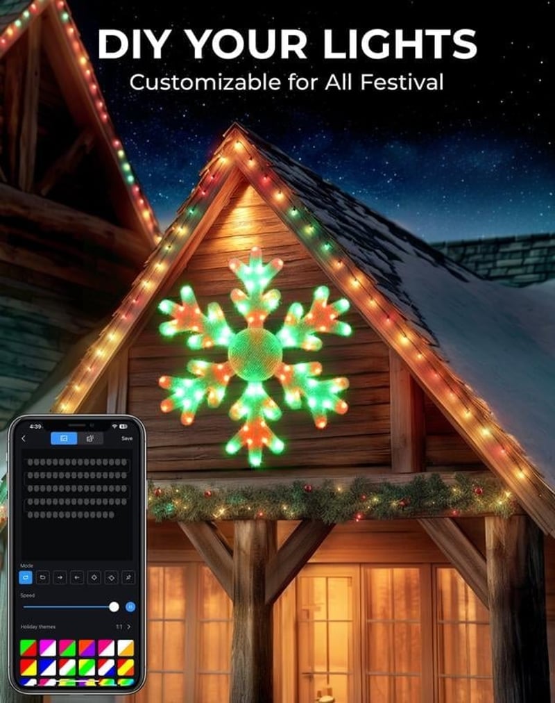 Smart Led Snowflake Christmas Lights