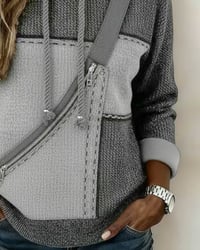 Stylish Color-Blocked Hoodie