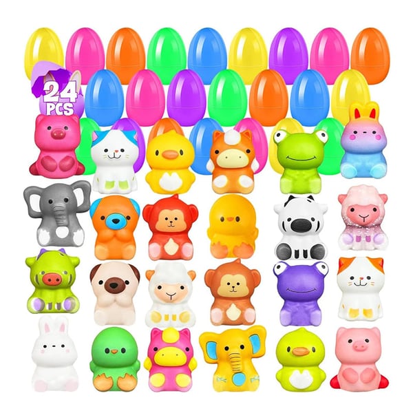 24 PCS Easter Eggs Prefilled Slow Rising Squishy Toys (Pre-sale: 10 days)