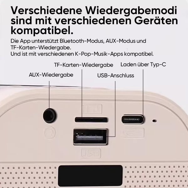 Bluetooth-Mikrofon Integrierter Mini-Karaoke-Lautsprecher