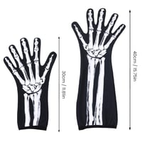 Doppelseitig bedruckte Totenkopf-Handschuhe