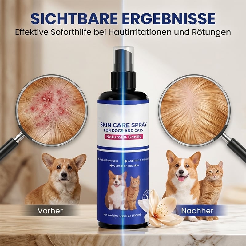 Hochwertiges Hautpflegespray für Haustiere