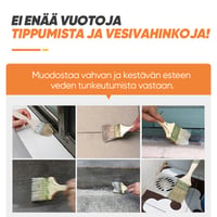 Kirkas vedenpitävä laastari- ja tiivisteneste