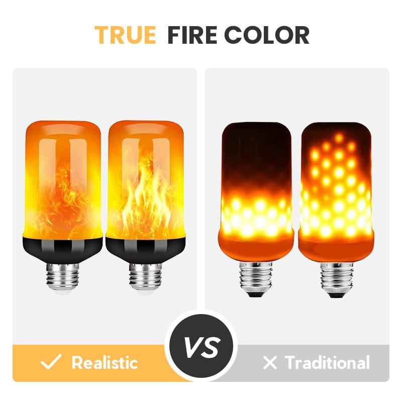 LED Flame Effect Light Bulb