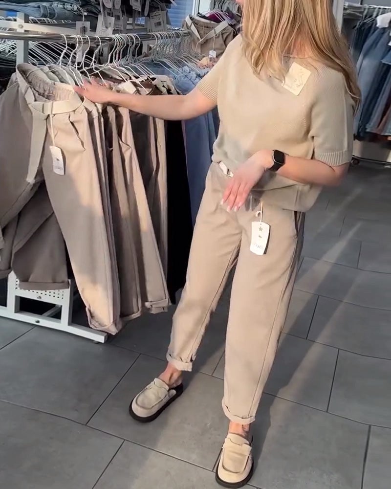 Casual Slim Round Neck Versatile Sweater