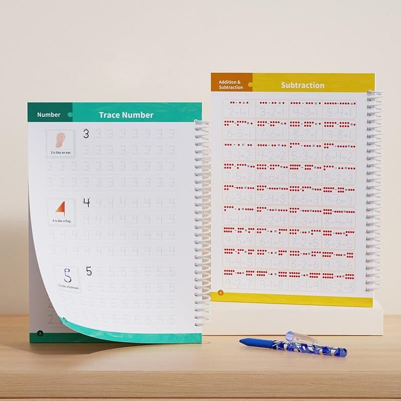 Reusable Grooved Workbooks for kids - 6 Books