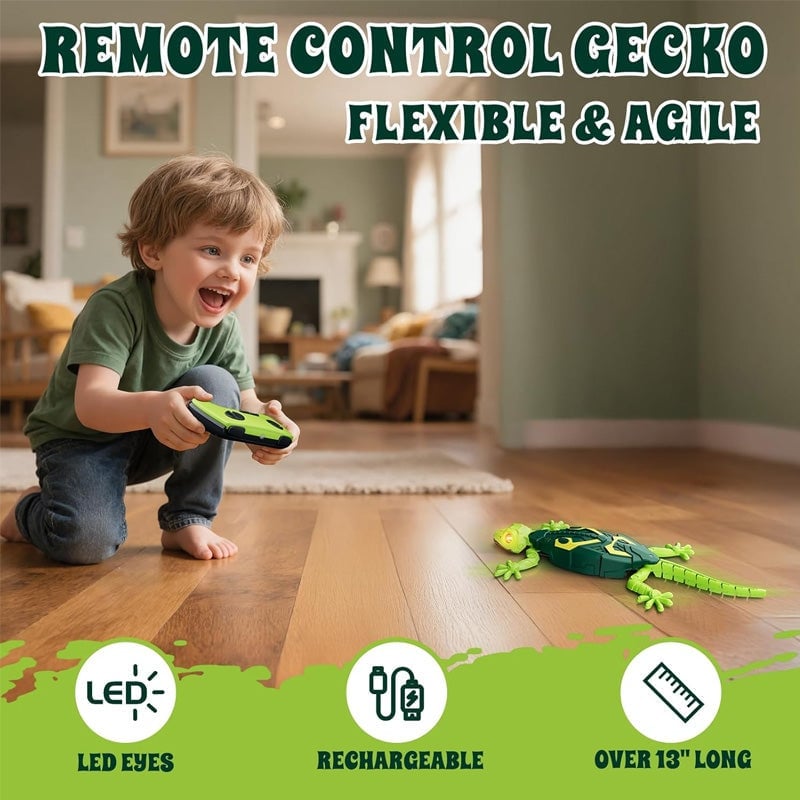 Electric Lizard Toy with LED Glowing Eyes