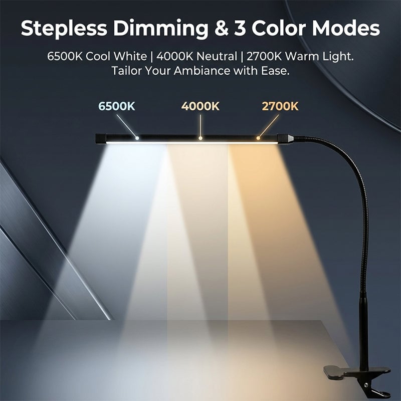 Clip-on desk lamp