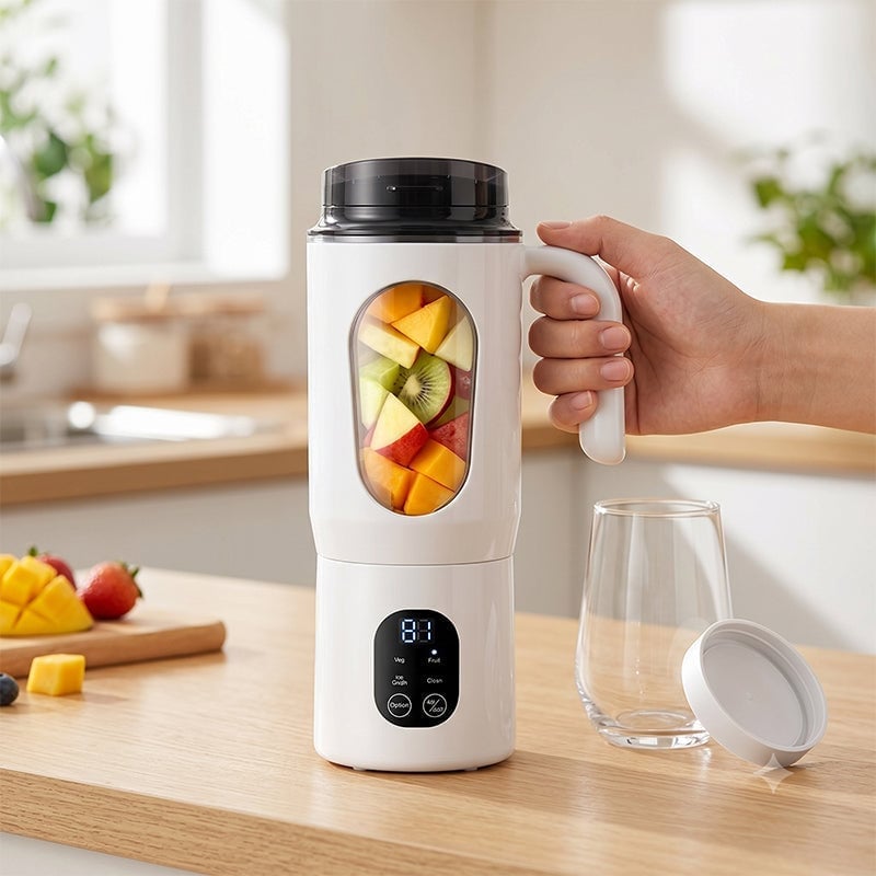 Portable 2-in-1 Electric Juicer and Smoothie Blender