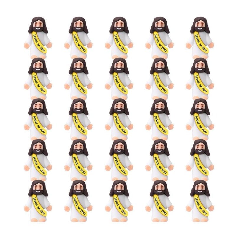 Mini Jesus Figurines With Jesus love You Slogan