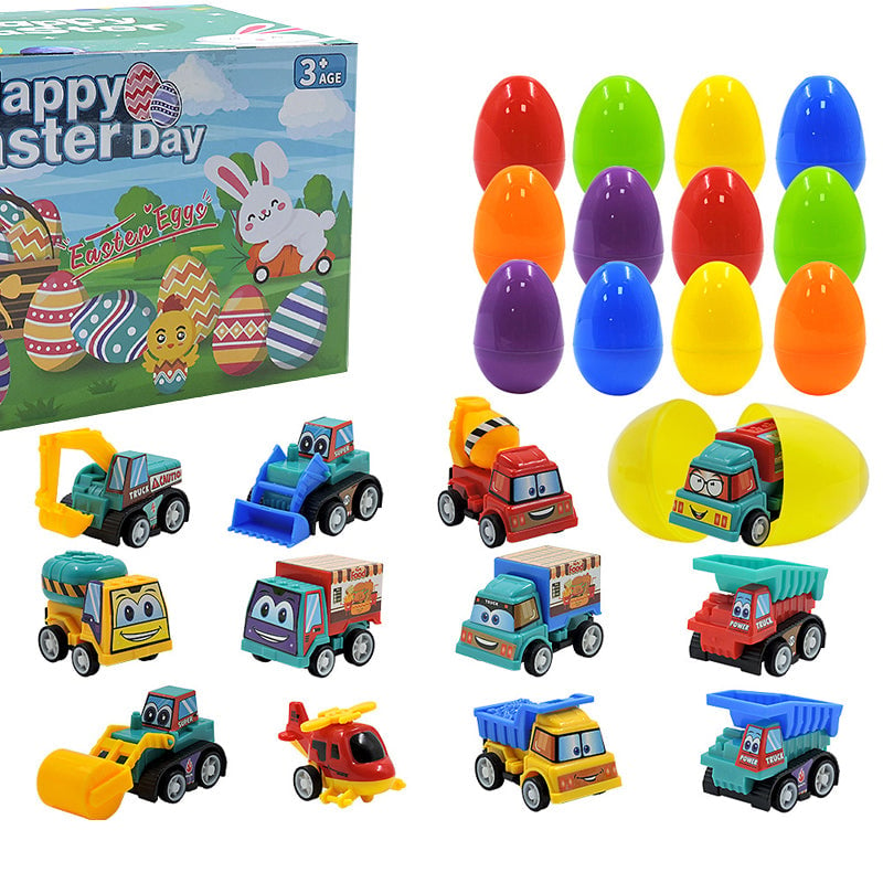 Prefilled Easter Eggs with Toys and Stickers for Egg Hunts