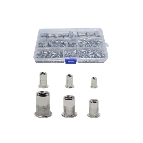 Aluminum open split rivet nuts