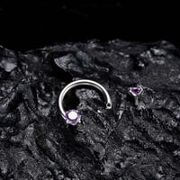 Zirkonia Hufeisenring für Piercings