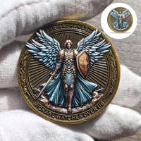 Erkeengelen Michael Watches Over Us Challenge Coin