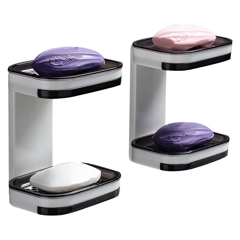 Doppelte Seifenschale mit Abtropfschale