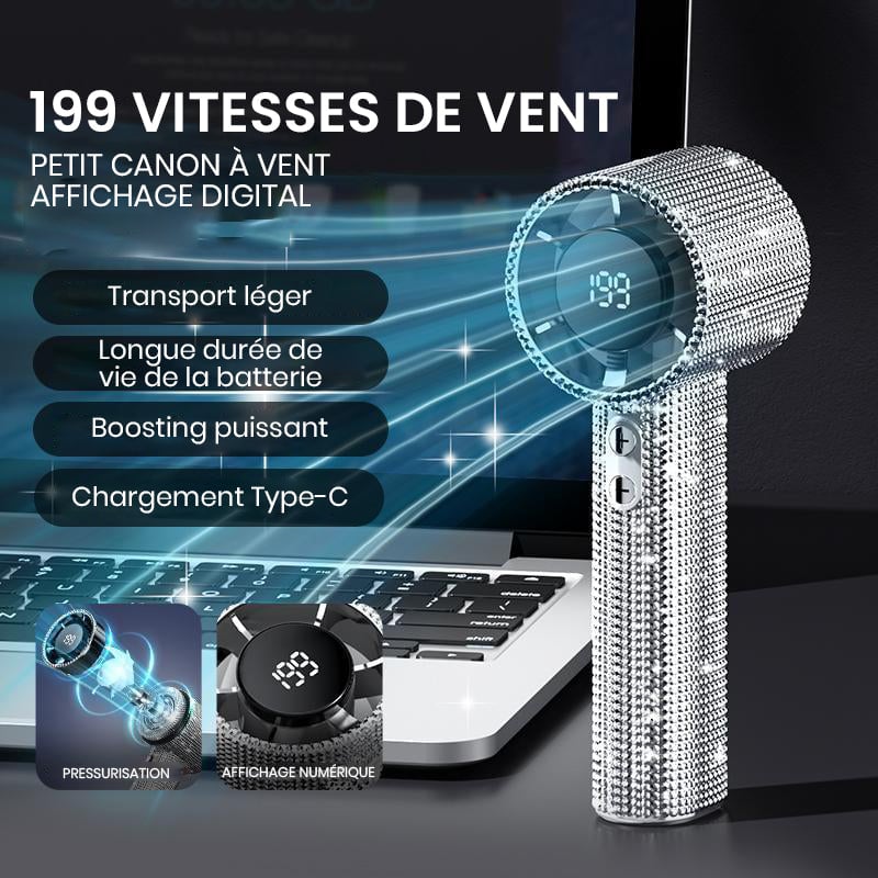 Ventilateur turbo rechargeable de luxe Sakerplus