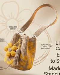 Crochet Flower Tote Bag