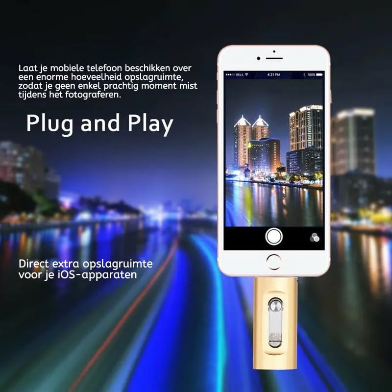 3-in-1 USB-stick met hoge capaciteit en vingerafdrukbeveiliging
