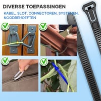 Herbruikbare kabelbinders(100 STUKS)