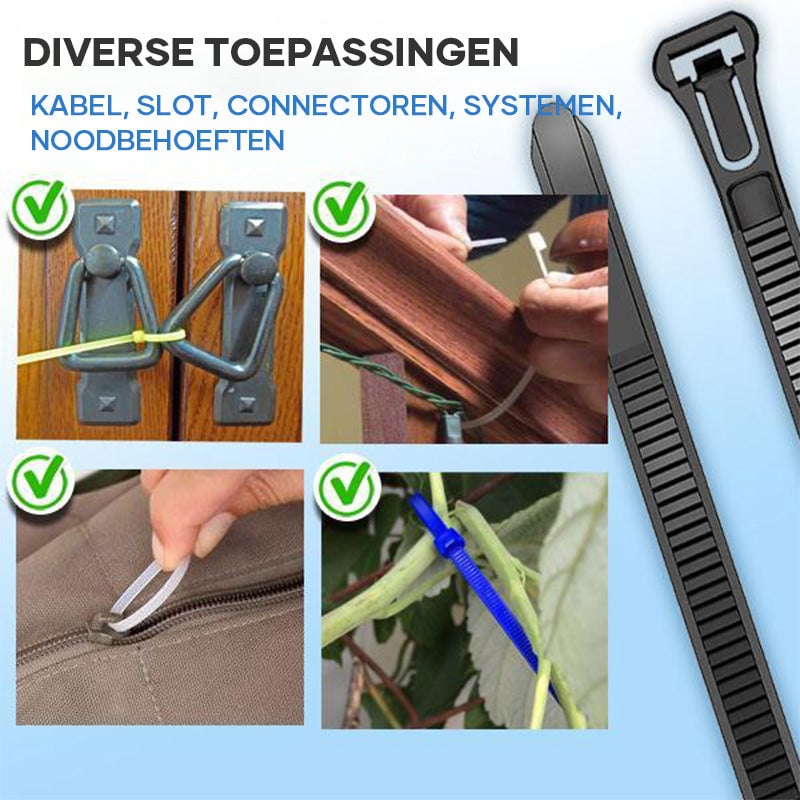 Herbruikbare kabelbinders(100 STUKS)