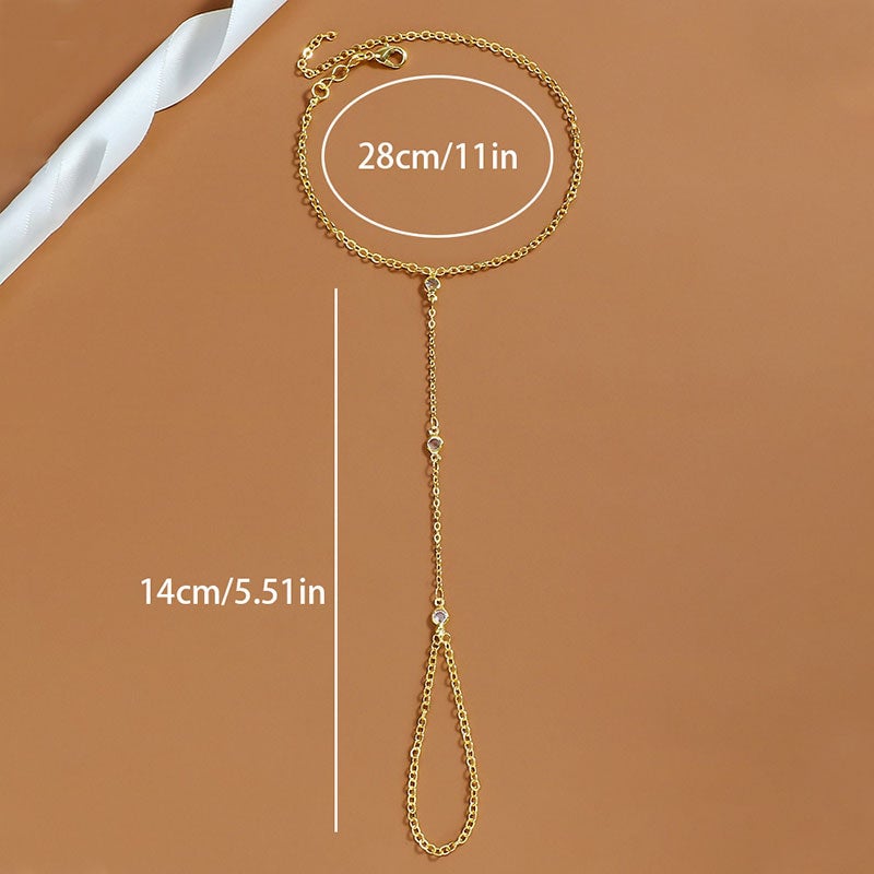 Diamond Connecting Fingers Bracelet