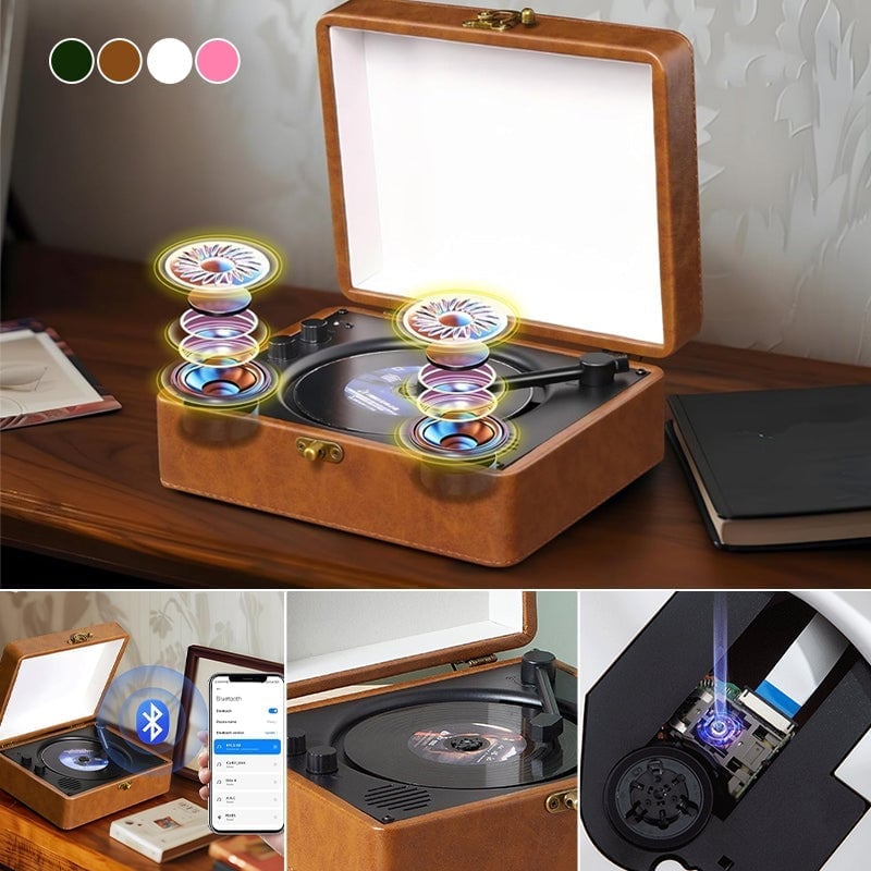 Aless™ Portable Retro CD Bluetooth Music Player