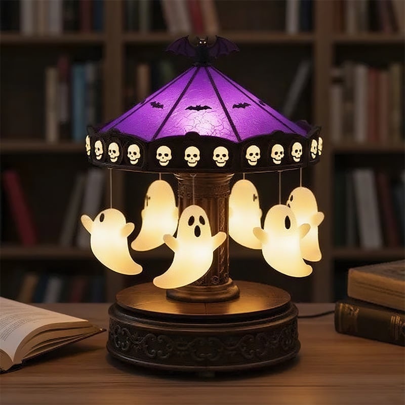 🔥🔥🔥🎃🎃🎃Halloween-Nachtlicht mit drehendem Geist in limitierter Auflage