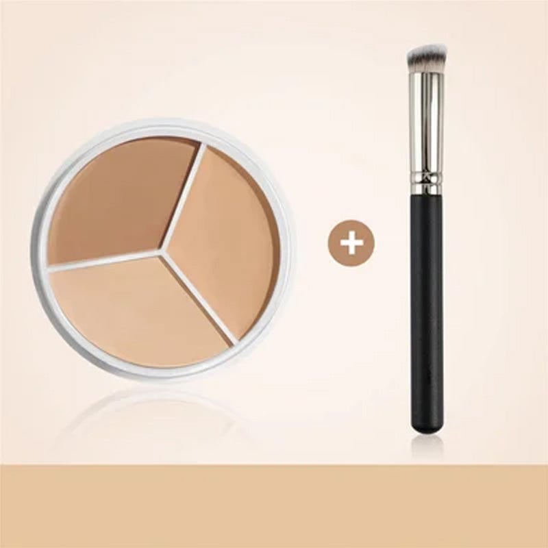 Tri-Color Concealer Palette Covers Acne Marks Donkere kringen