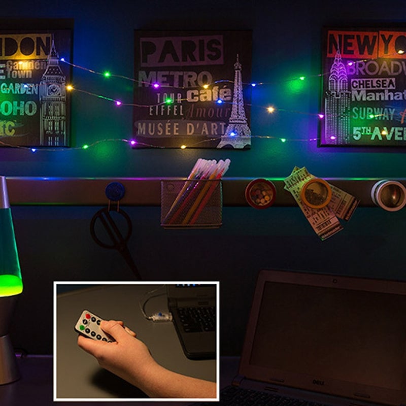 USB-Kupferdraht-Lichterkette mit Fernbedienung