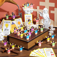Glow in the Dark Mini Jesus Figurines with Bible verse Cards (5 pcs)