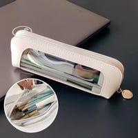 Portable Transparent Window Storage Bag (Yellow + Pink + Off White)
