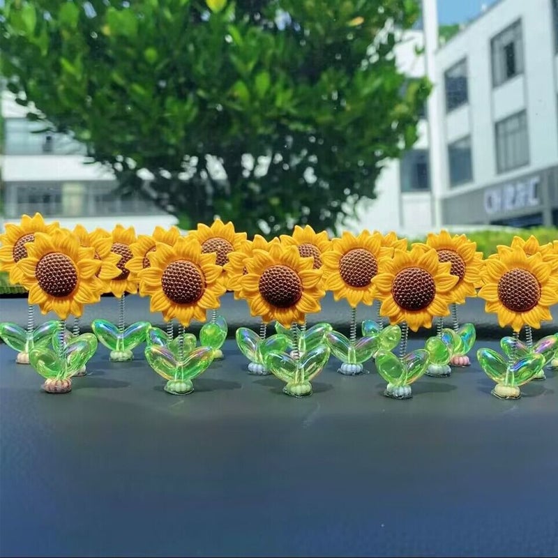 Schattig zonnebloem auto-ornament