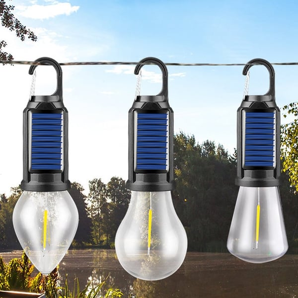 Wasserdichte LED USB wiederaufladbare Solar-Camping-Lampe mit Haken