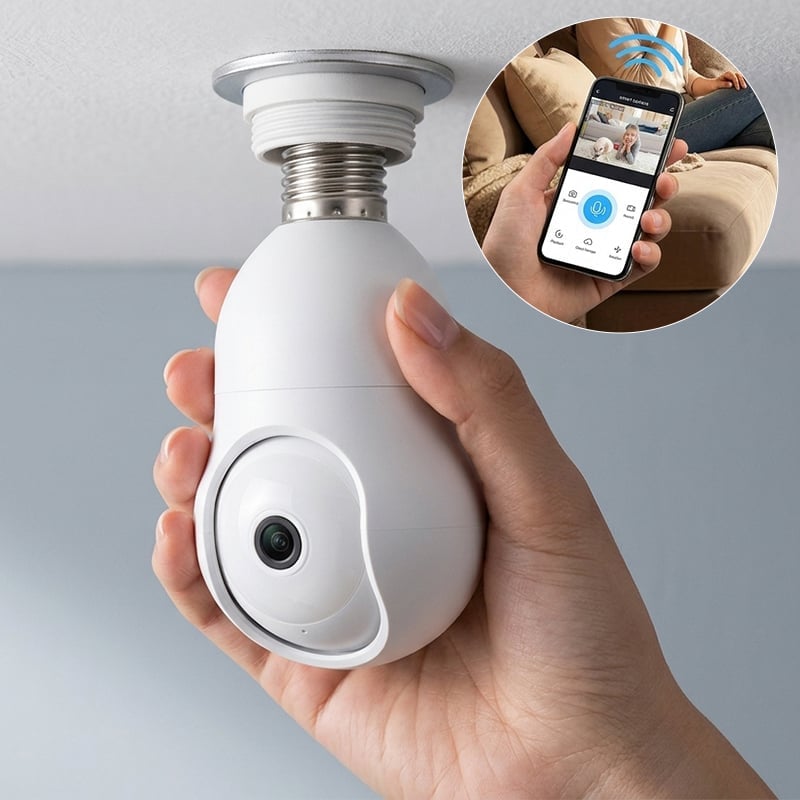 Smart Light Bulb Security Camera