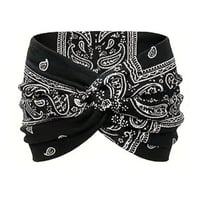 Printed cross yoga headband