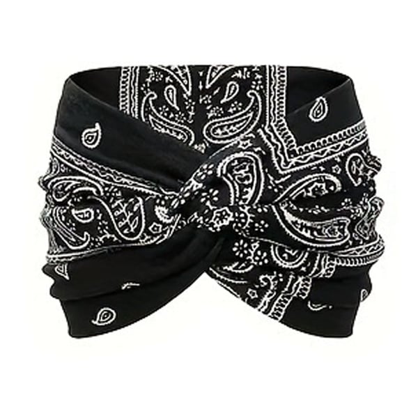 Printed cross yoga headband