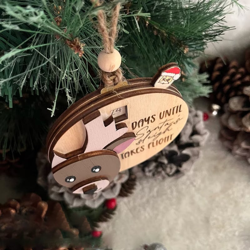 3D Kerstman aftellen naar kerstornament