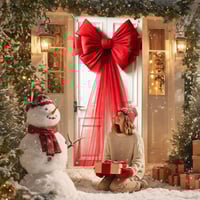 Christmas Door Bow Ribbon Decoration