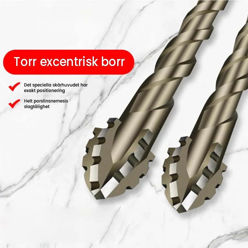 Fyra blad serrerat excentriskt borr