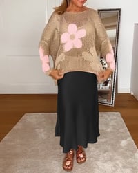 Elegant solid color pleated skirt