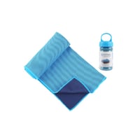 Premium Instant Cooling Towel Set with Storage Bottle