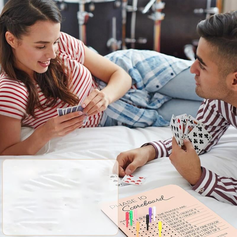 Wooden Phase 10 Score board