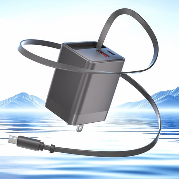 65 W GaN 3-in-1 einziehbares Schnellladegerät