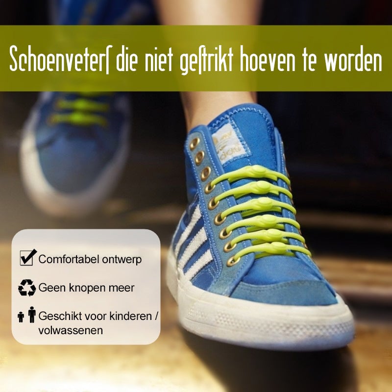 Gemakkelijke schoenveters (één maat past iedereen)