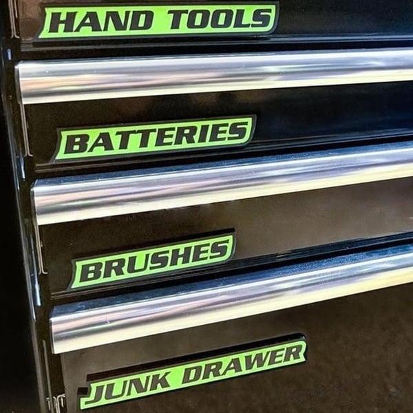 Magnetic Toolbox Labels