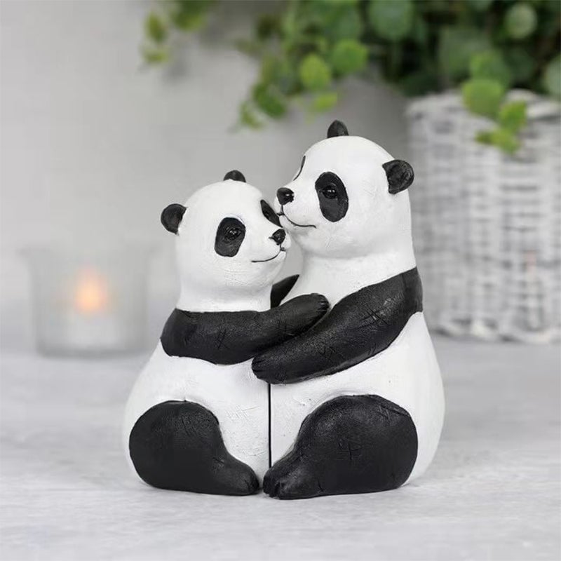 Animal Love Couple Cuddling Pair Figurine