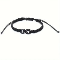 26 Letters & Heart Design Braided Drawstring Bracelet