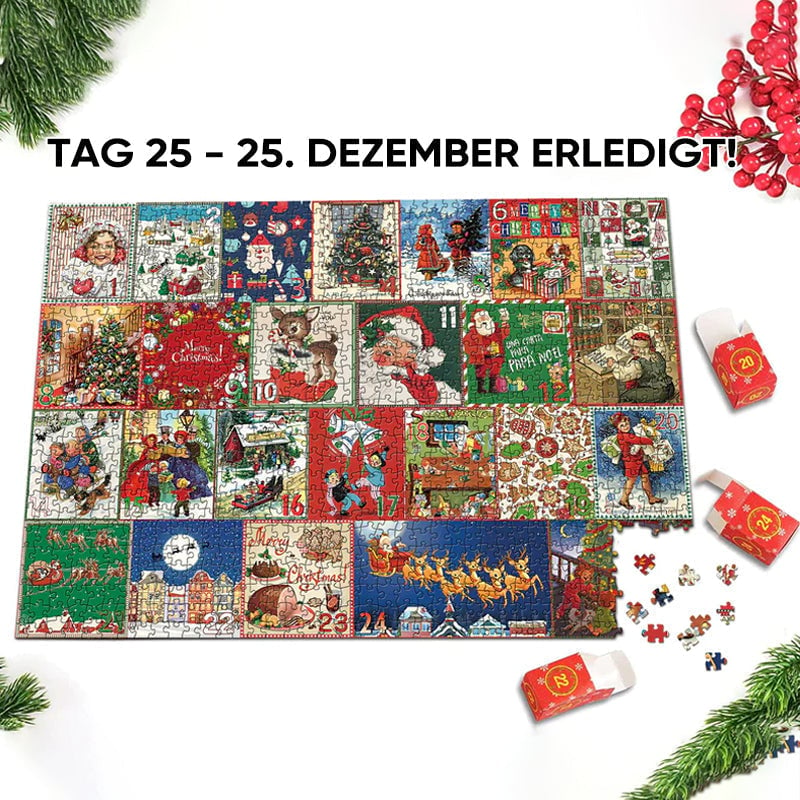 Weihnachts-Adventskalender-Puzzle 1000teilig