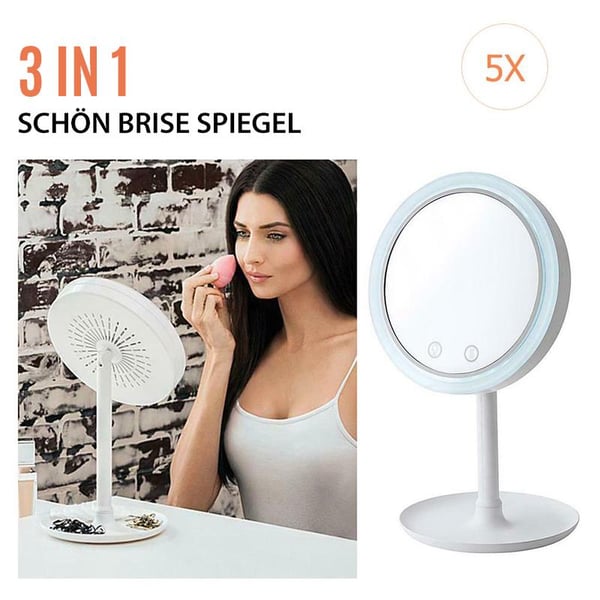 LED Schminkspiegel mit Lüfter